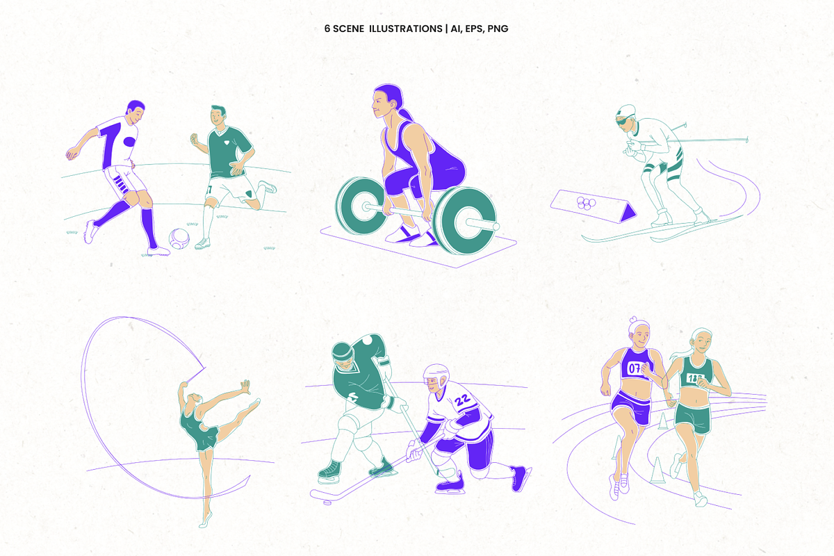 Sport Characters, a Sport Illustration by Promo Graphics (Photo 2 of 4)