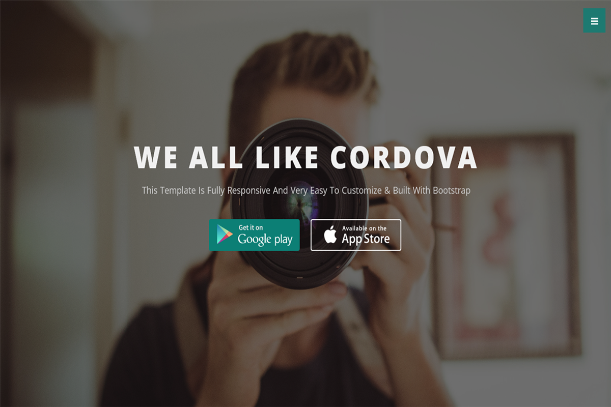 Cordova-Responsive One Page Template, a Bootstrap Template by Script Eden (Photo 2 of 3)