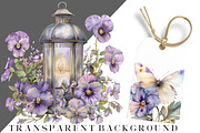 Pansy Garden Watercolor Clipart, an Illustration by DreamCafeArt (Thumbnail 8 of 8)