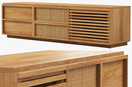 Joybird Lois Media Console, a Furniture 3D Model by 3dmitruk