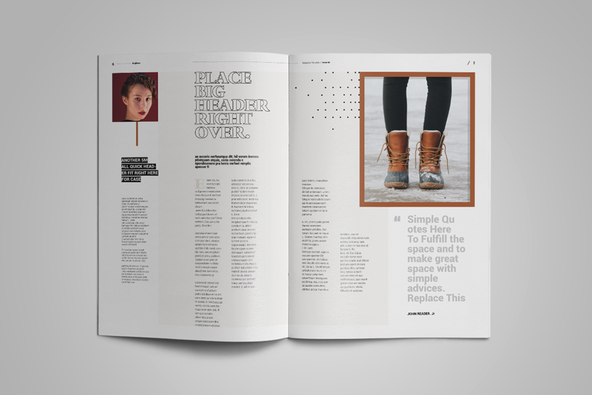 Kojima | Magazine Template, a Magazine Template by spidergraph (Photo 4 of 11)