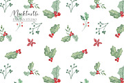 Holly Seamless Pattern, a Pattern Graphic by MockTurtleStudio (Thumbnail 1 of 3)