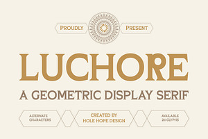 Luchore | Geometric Display Serif