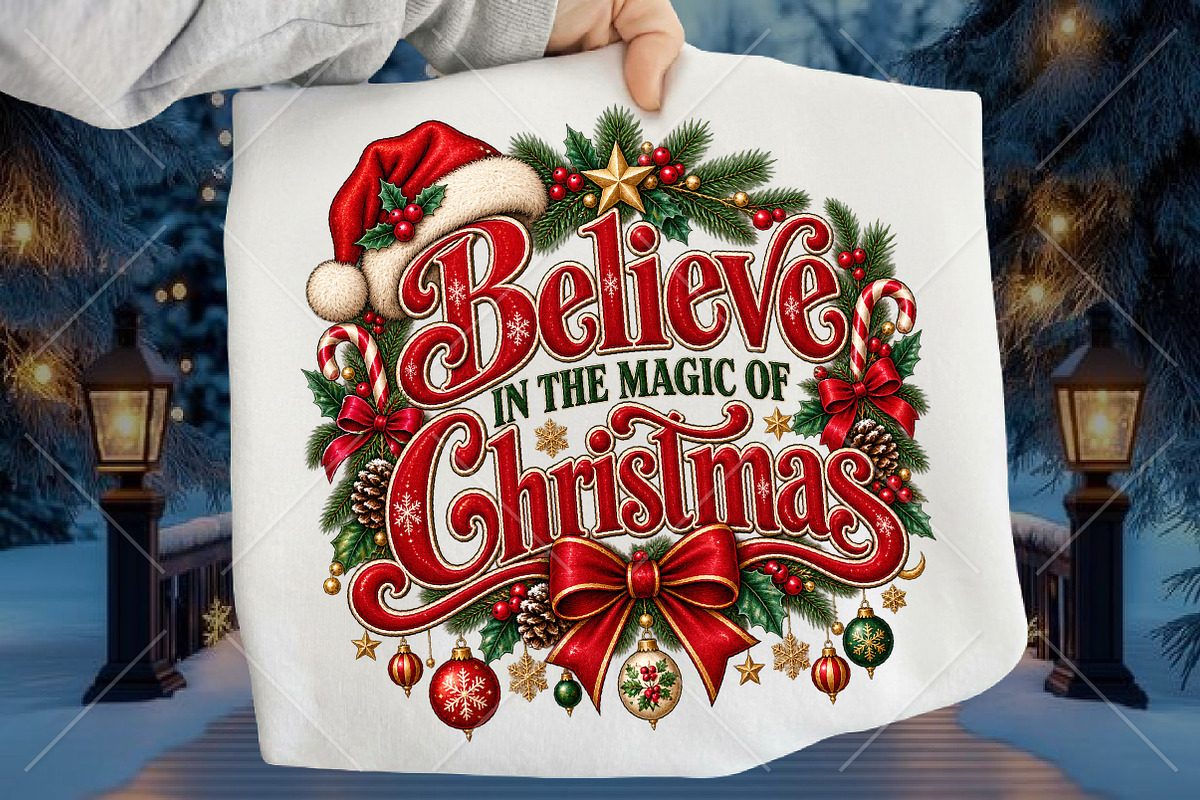 Believe in the Magic of Christmas, a Seasonal Illustration by Canvas Craft (Photo 1 of 6)
