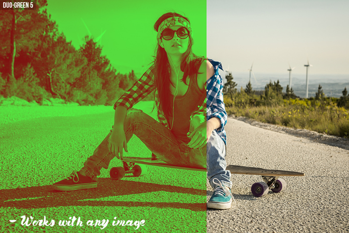 Duo-Green Duotone Photoshop Action, an Action Add-On by Claudiu Gabriel (Photo 4 of 6)