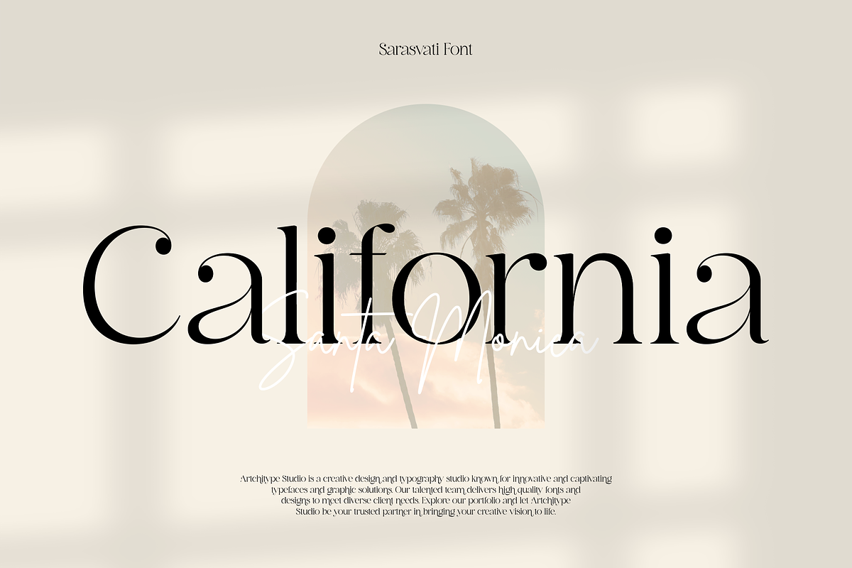 Sarasvati - Serif Display Font, a Serif Font by Artchitype Studio (Photo 6 of 14)