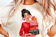 Watercolor Valentines day Clipart, an Illustration by DreamCafeArt (Thumbnail 6 of 6)