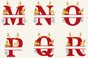 Christmas Clip Art Alphabet Letters, an Illustration by DreamCafeArt (Thumbnail 4 of 7)