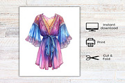 Boho Summer Fashion Coastal Clipart, an Illustration by Canvas Craft (Thumbnail 7 of 7)