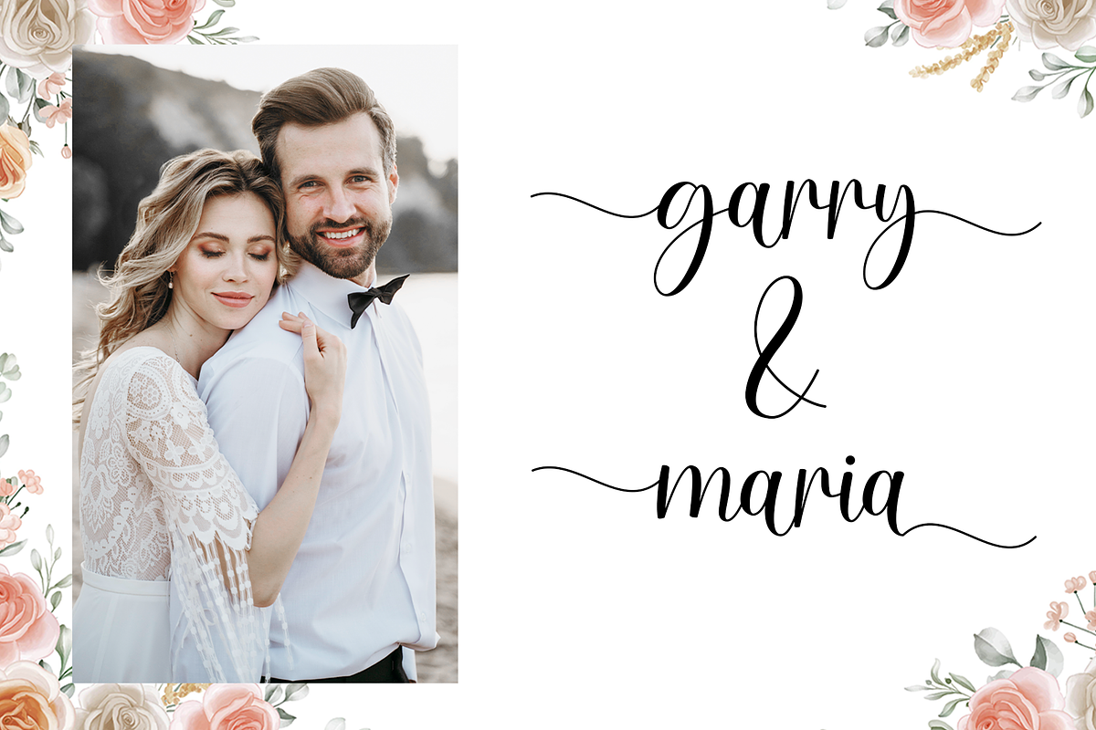 Wedding Holiday, a Script Font by Artkenza (Photo 2 of 7)