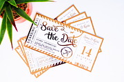 Save the Date Plane Ticket Template, an Invitation Template by CoconuTacha (Thumbnail 1 of 2)