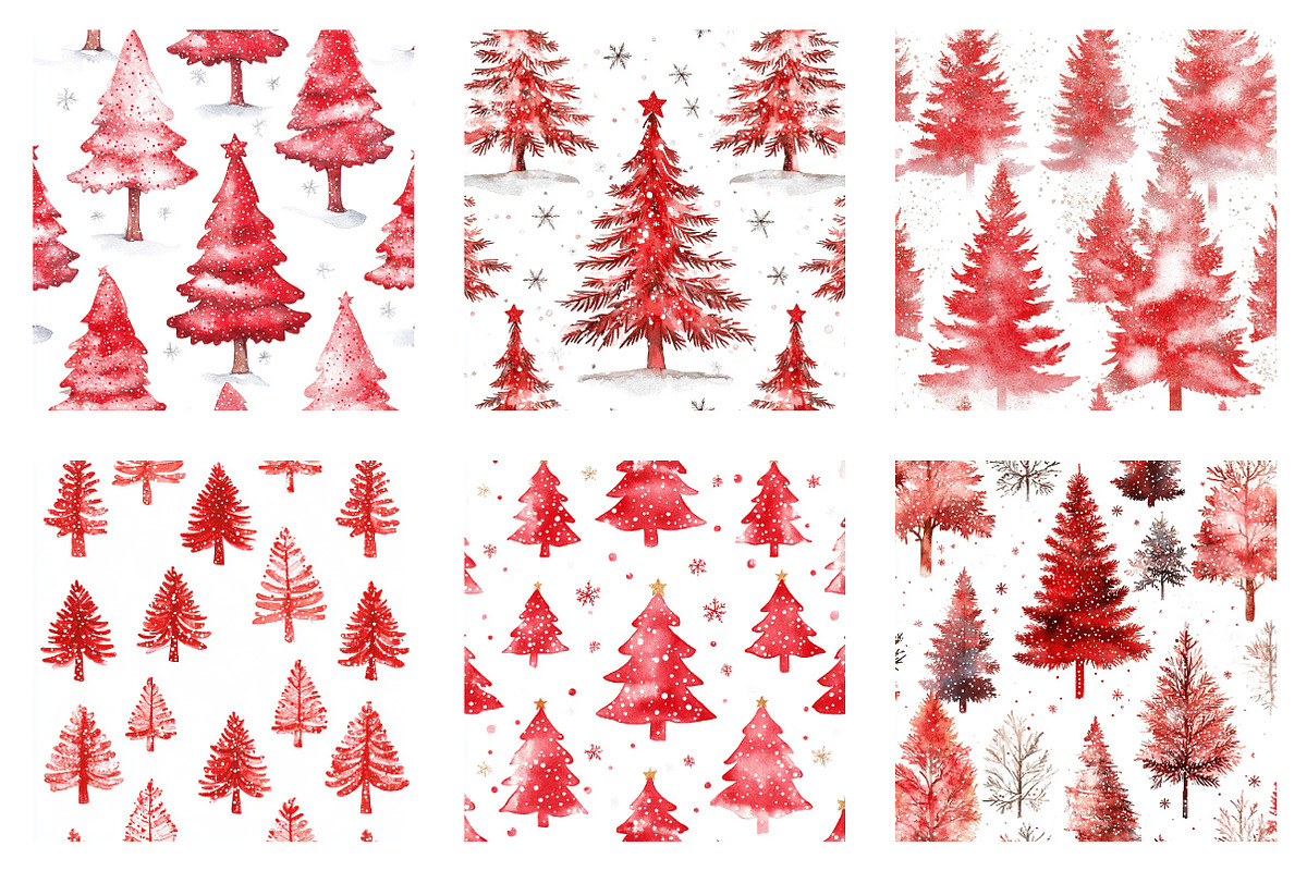 Christmas Glitter Digital Paper Pack, a Pattern Graphic by SinaCreation (Photo 3 of 6)