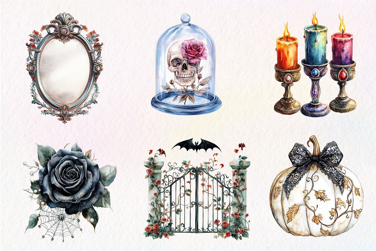 Elegant Halloween Clipart, an Illustration by CreationArt (Photo 2 of 5)