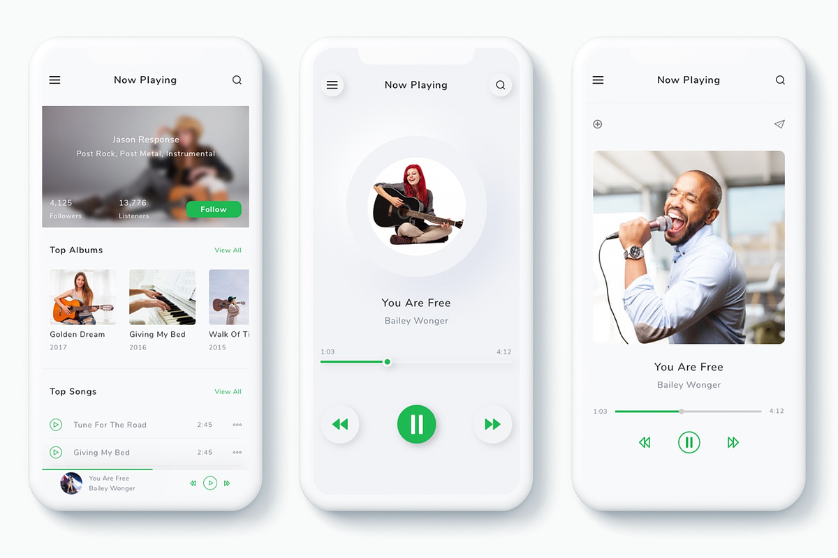 Music Player UI Kit Bundle, an App Template by Betush (Photo 2 of 3)