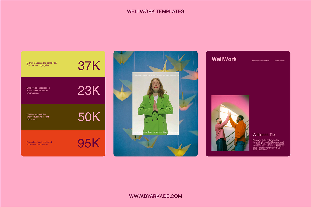 WellWork Canva & AI. Templates, a Social Media Template by By Arkadë (Photo 2 of 7)