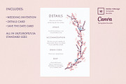Cherry Blossom Wedding Invite Bundle, an Invitation Template by Wedding Whippet (Thumbnail 4 of 9)
