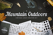Mountain Outdoor Vintage Logo Kit, a Branding & Logo Template by LovePowerDesigns (Thumbnail 1 of 6)