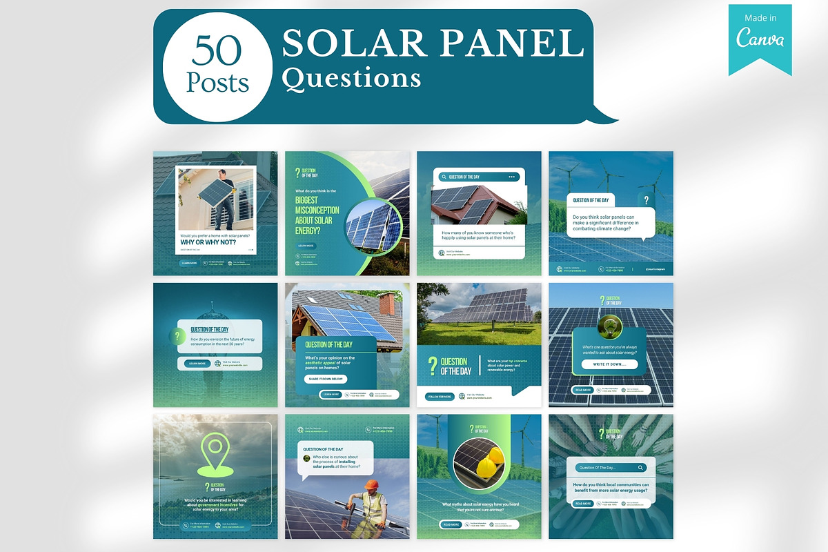430 Solar Panel - Canva Templates, a Social Media Template by Viral Content Design (Photo 7 of 16)