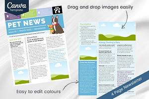 Canva Newsletter Template Pet Care