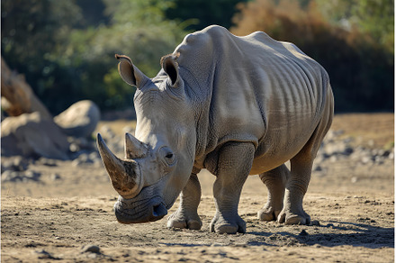 African rhino head animal. Generate, an Animal Photo by Ylivdesign