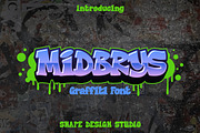 Midbrys - Graffiti Font, a Font by Snape Design Studio (Thumbnail 1 of 5)