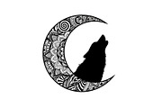 Mandala Moon Wolf SVG Bundle, an Illustration by Gaye Art (Thumbnail 23 of 31)