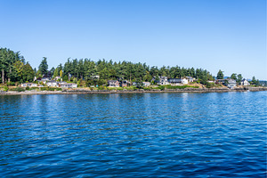 Large homes line the coast on Cap, a Nature Photo by Backyard Stock