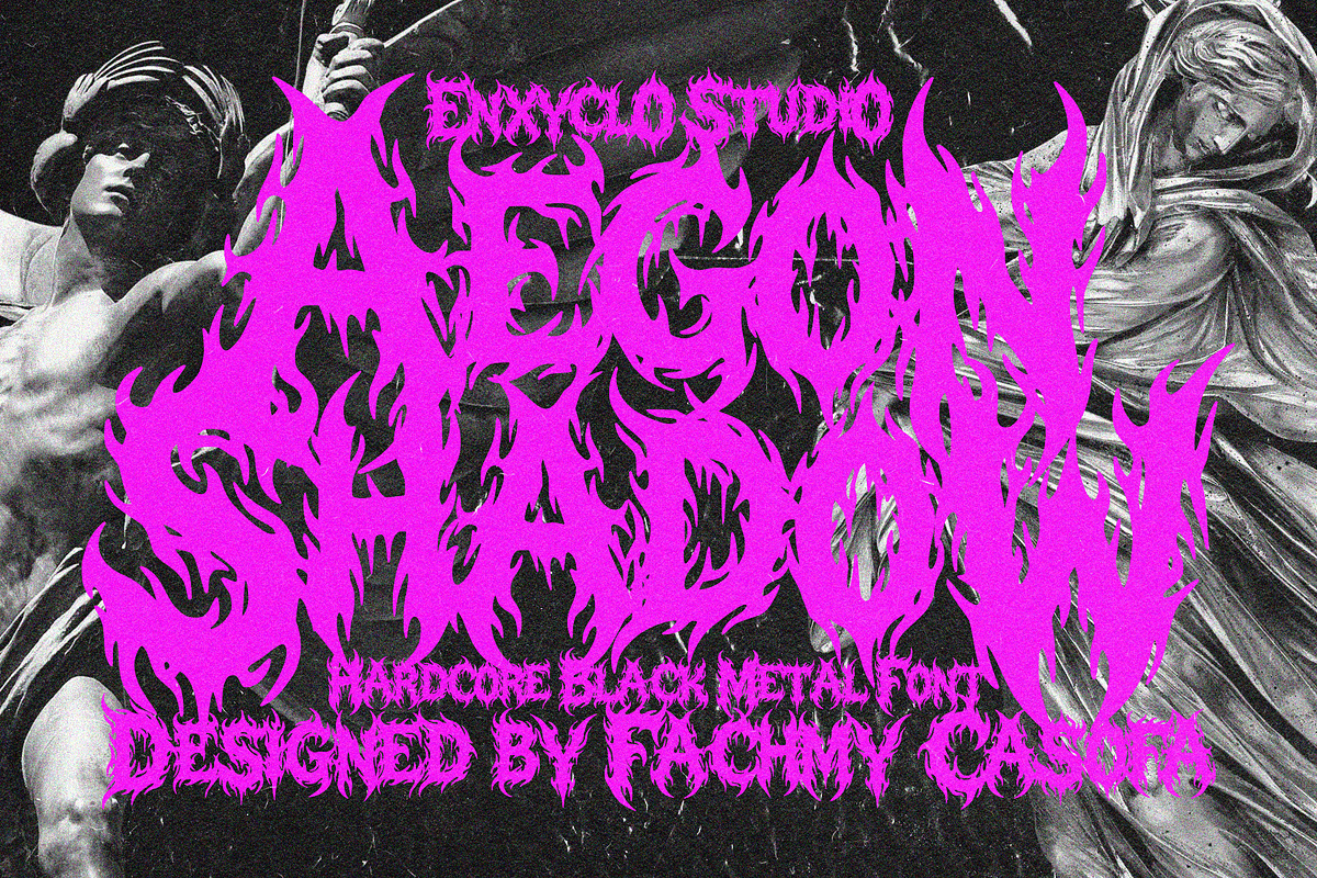 AEGON SHADOW — Black Metal Font, a Blackletter Font by Enxyclo Studio (Photo 1 of 15)