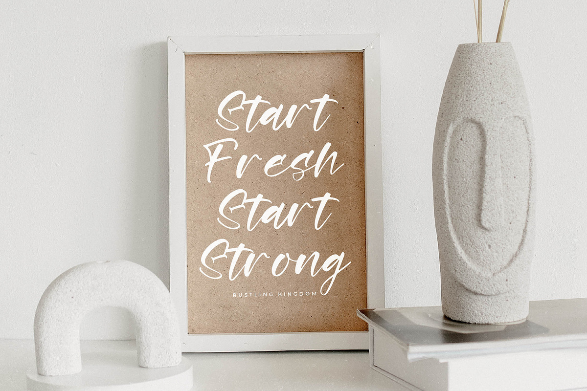 Rustling Kingdom Modern Script Font, a Script Font by Letterena Studios Script (Photo 8 of 15)