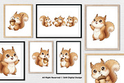 15 Bundle Watercolor Baby Squirrel, an Animal Illustration by Morspective (Thumbnail 4 of 8)