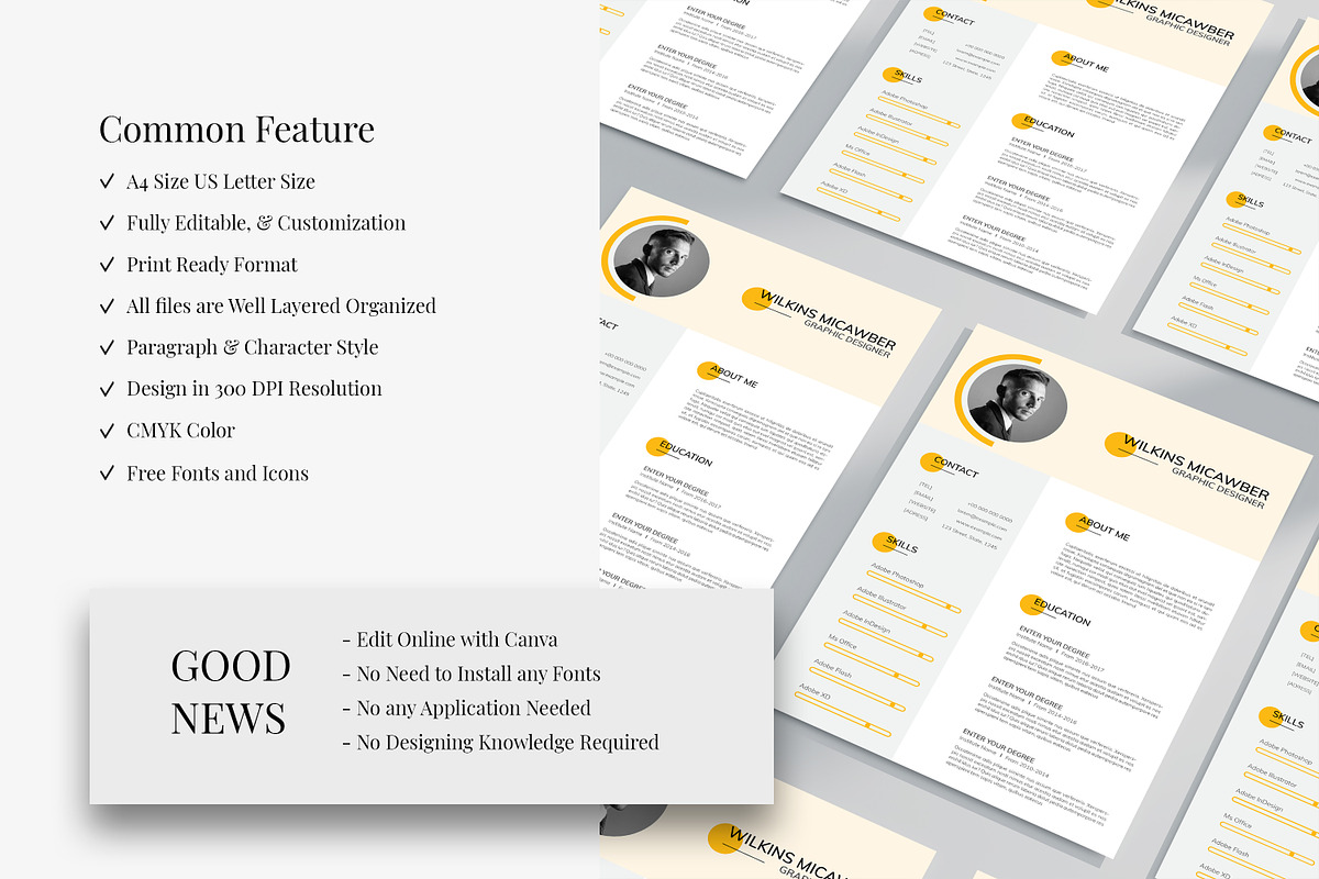 Modern Resume Template CV, a Resume Template by Studio Temply (Photo 3 of 6)