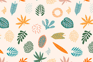 Plant Geometry. Seamless Patterns