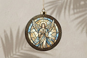 Stained Glass Angel Ornament Art, a Seasonal Illustration by CrexoraLab (Thumbnail 3 of 3)