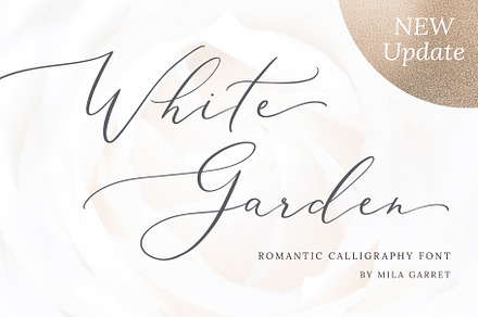 White Garden Calligraphy Logo Font, a Script Font by Mila Garret
