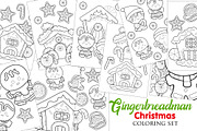 Gingerbread Christmas Coloring Set, a Decorative Illustration by Peekadillie Art (Thumbnail 1 of 3)