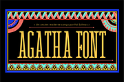 Agatha Font, a Font by yaisalinas (Thumbnail 1 of 11)