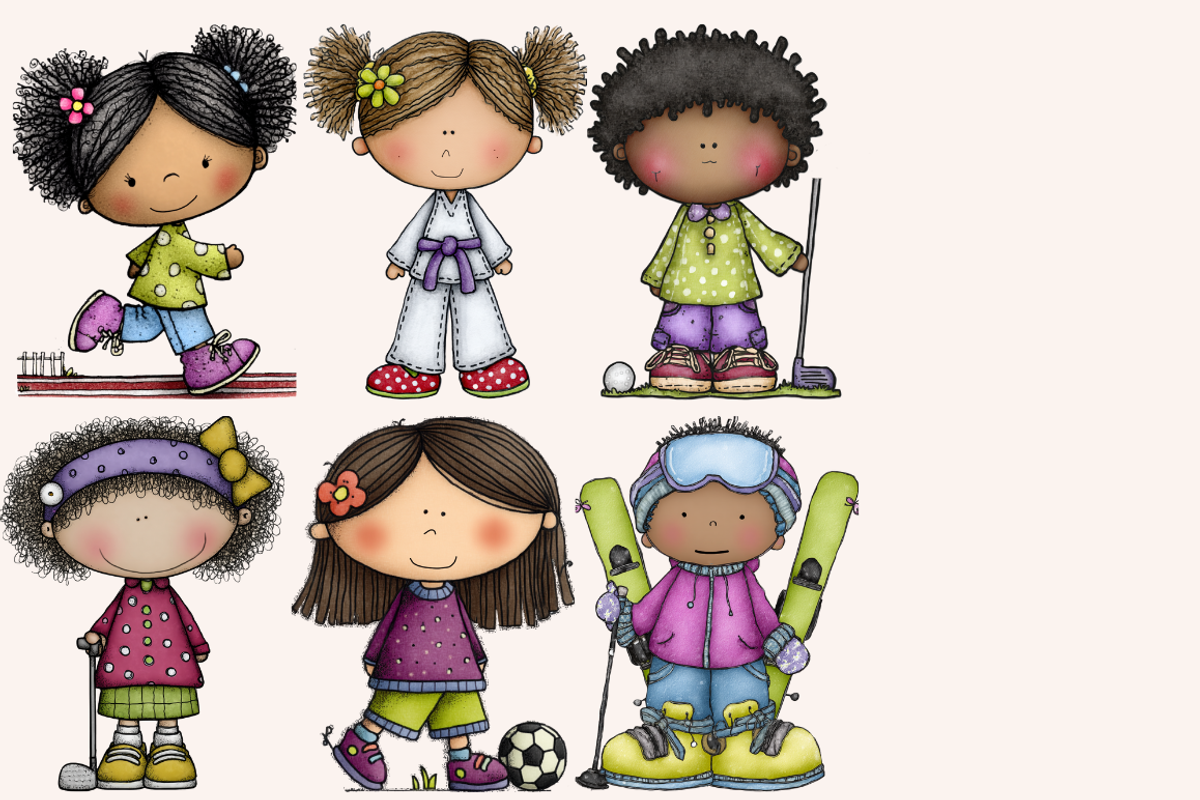 Quirky Kids and Their Sports, a Person Illustration by PrintHaven Designs (Photo 5 of 8)