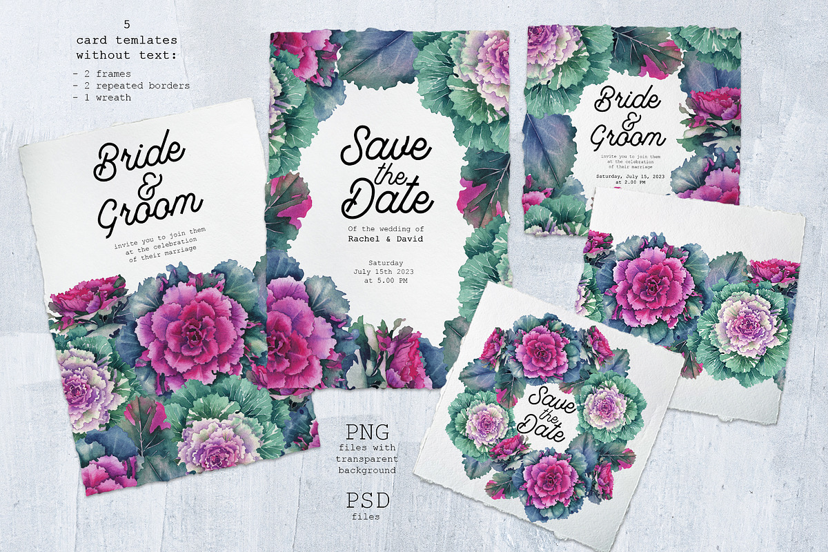 Watercolor Flowering Kale, a Decorative Illustration by Ekaterina Glazkova (Photo 3 of 7)