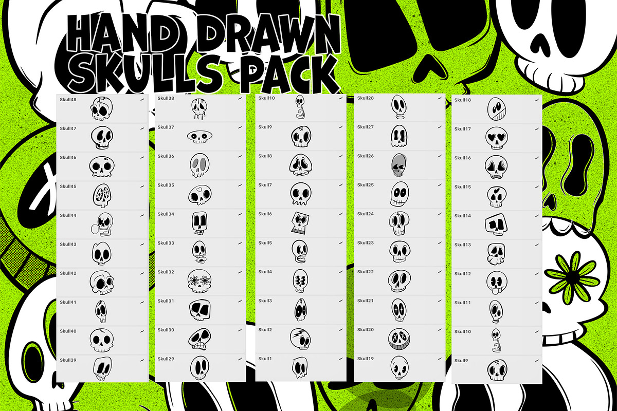 Procreate Bundle! Skulls & Eyeballs, a Brushes & More by Funno Co. (Photo 4 of 5)
