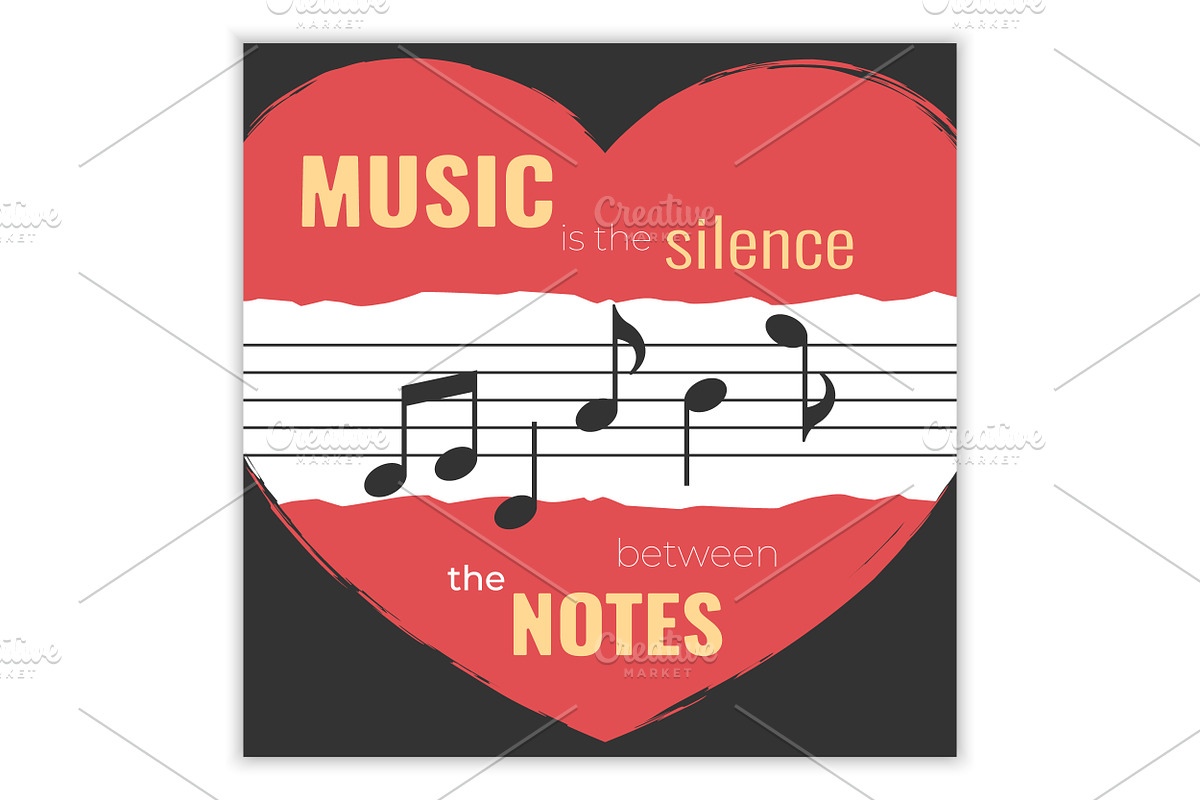 Music Poster Inspirational Quote, a Decorative Illustration by PsychocheArt (Photo 2 of 2)
