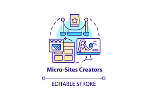 Micro sites creators concept icon, an Icon by IMG Visuals