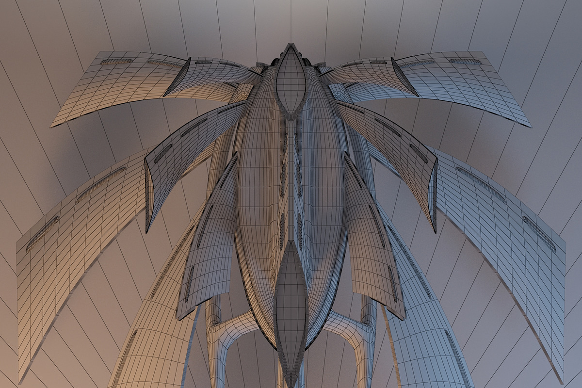 Concept of Spaceship Crow, a Cars & Vehicle 3D Model by 3D Models by Obshansky (Photo 15 of 15)