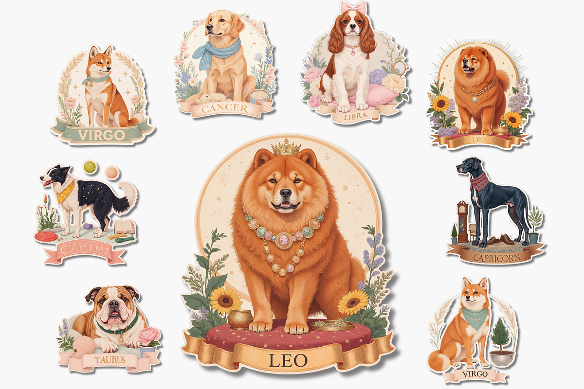 Fur & Fate Zodiac Pet Clipart 100+, an Object Graphic by Jakayla Digital Co (Photo 11 of 21)