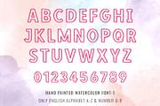 Hand Painted Watercolor Font, a Handwritten Font by Font Craft Studio (Thumbnail 4 of 6)