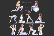 Pilates Girl Clipart | Fitness, a Sport Illustration by GlamArtZhanna (Thumbnail 7 of 8)