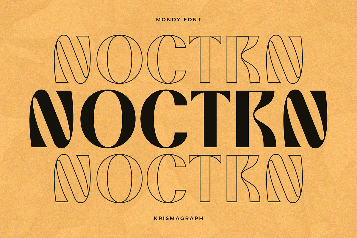 Mondy – Modern Display Typeface, a Sans Serif Font by Krismagraph (Photo 2 of 10)