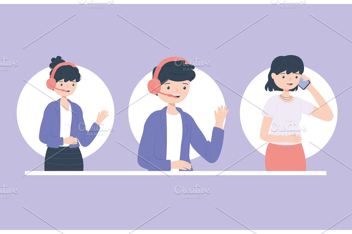 support service employees, a Person Illustration by studiogstock