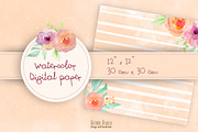 Watercolor digital paper, a Pattern Graphic by Autumn Breeze (Thumbnail 4 of 4)