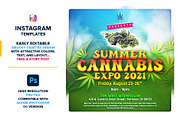 Summer Cannabis Expo Instagram Post, a Social Media Template by The Design For Co. (Thumbnail 1 of 5)