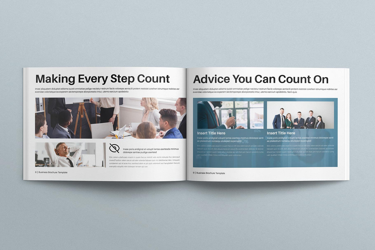 Business Brochure Template Landscape, a Brochure Template by E-Type (Photo 4 of 7)